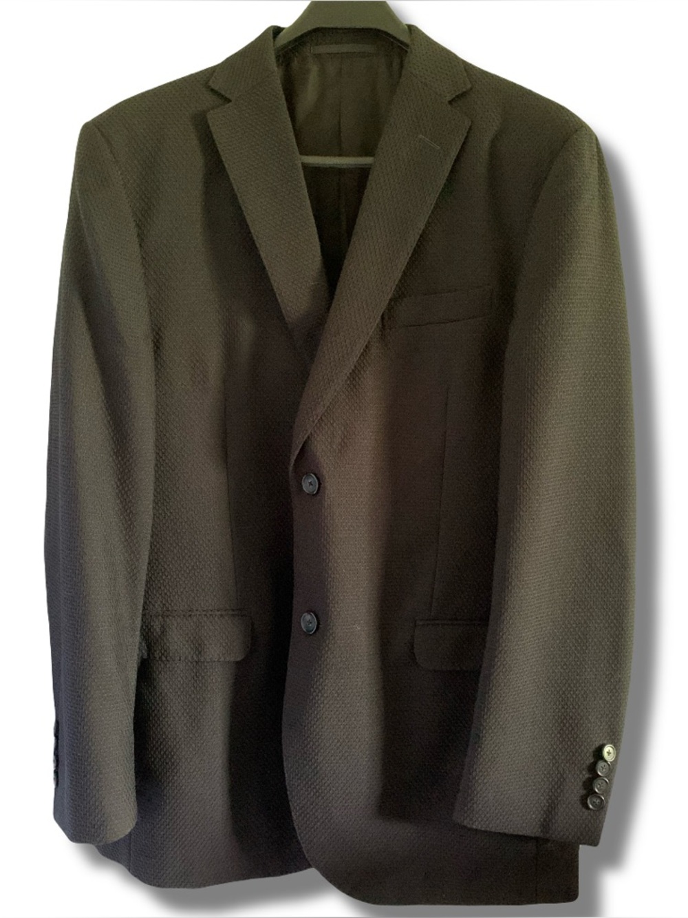 Z Zegna Textured Black Blazer 100% Wool Size 40R